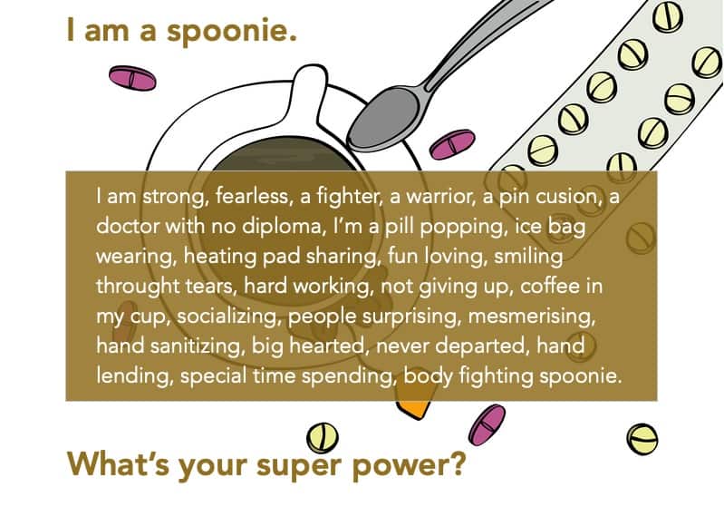 I am a spoonie poster and chart