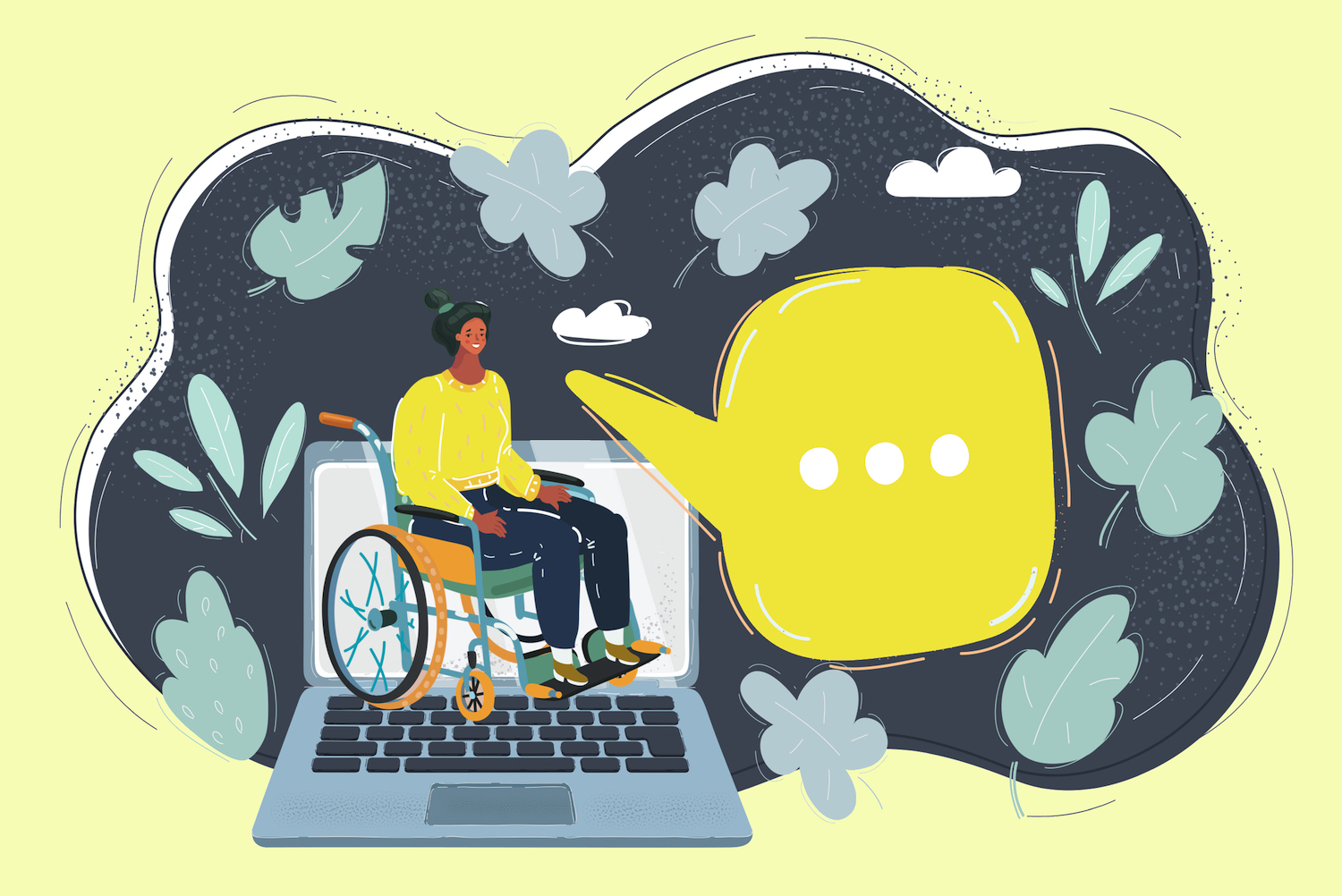 woman-in-wheelchair-by-laptop-work-office-concept